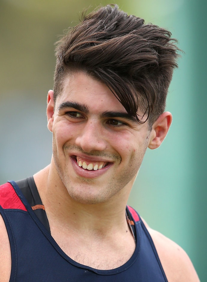 AFL 2015 Training - Melbourne 301115 MELBOURNE, AUSTRALIA - NOVEMBER 30: Christian Petracca of the Demons looks on during the Melbourne Demons training session at Gosch's Paddock, Melbourne on November 30, 2015. (Photo: Adam Trafford/AFL Media)